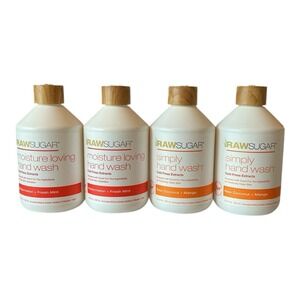 Raw Sugar - Hand Wash Variety 4 Pack (16.9 oz) - No Pump‎ Tops
